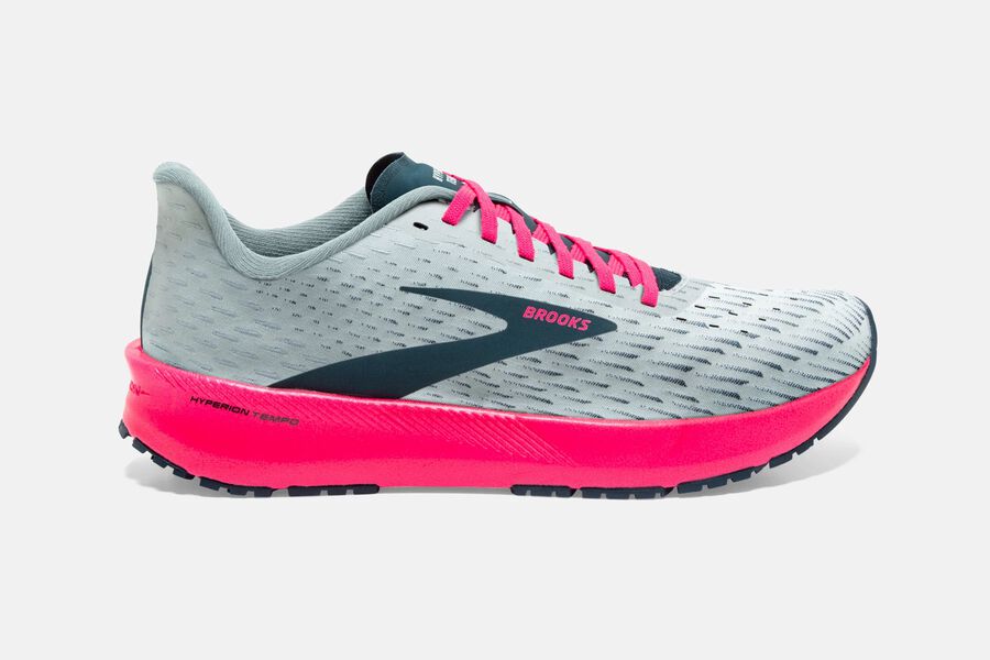 Brooks Hyperion Tempo Road Running Shoes Womens - Grey/Pink - UGJPT-7893